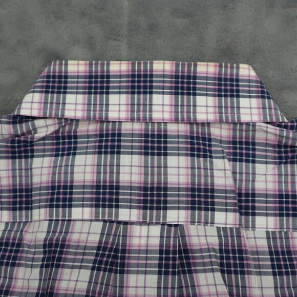 Peter Millar Shirt Mens L Purple Multicolor Check Button Up Long Sleeve - Picture 14 of 16